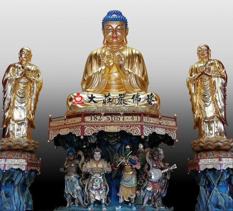 銅雕一佛二弟子佛像價(jià)格多少？購(gòu)買銅雕一佛二弟子佛像要多少錢？